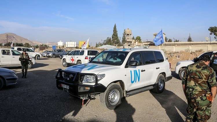إطلاق نار على قافلة تابعة للأمم المتحدة في دوما بريف دمشق!