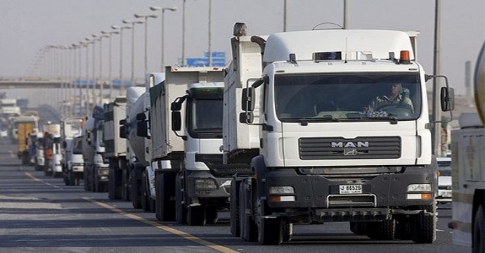 قرار باعفاء الشاحنات اللبنانية من رسوم العبور عند دخولها الاراضي السورية