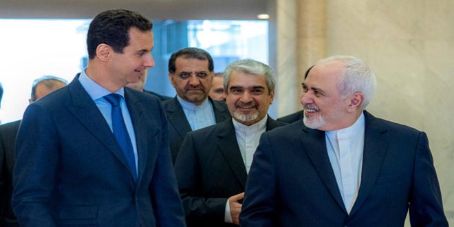الرئيس الأسد لـ ظريف: التمسك بالمبادئ والمواقف الوطنية ووضع مصالح الشعب كأولوية كفيل بحماية أي بلد والحفاظ على وحدته