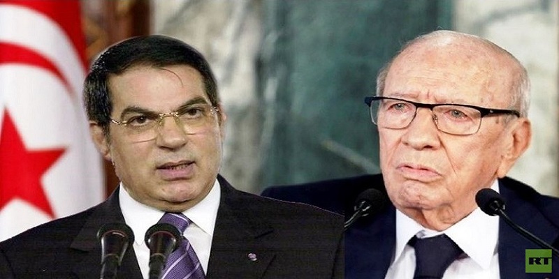 زين العابدين بن علي ينعى الرئيس التونسي الراحل الباجي قايد السبسي