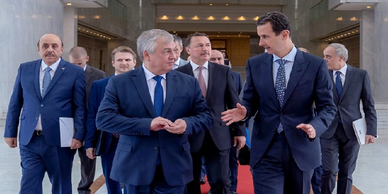 الرئيس الأسد يستقبل المبعوث الخاص للرئيس الروسي فلاديمير بوتيين إلى سورية