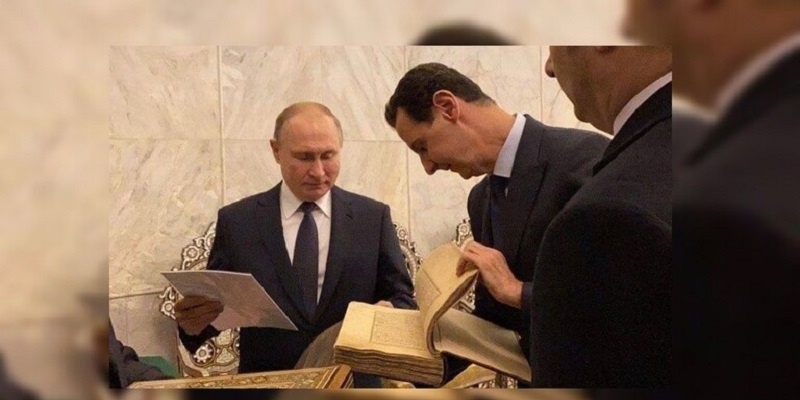 بوتين يقدم هديتين للجامع الأموي والكنيسة المريمية في دمشق.. (صور)