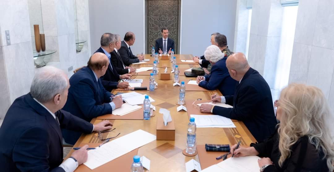 الرئيس الأسد يجتمع باعضاء القيادة المركزية لحزب البعث